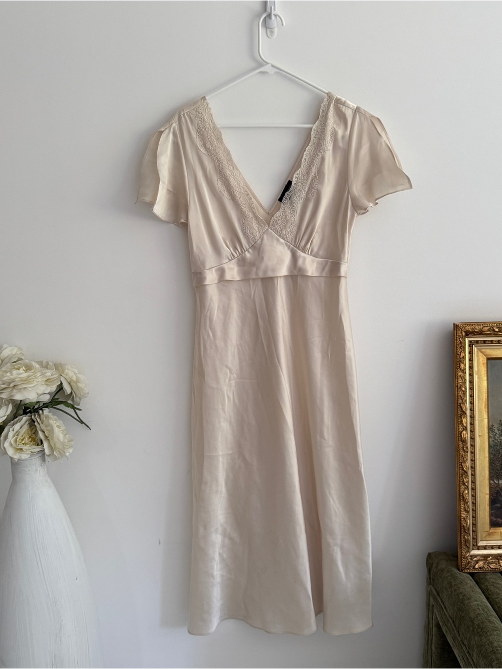 Jones New York Satin Midi Dress XL | Champagne Slip Dress